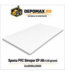 Placa rigida PVC Simopor EP Alb 0.45 g/cm3, 2x2050x3050 mm